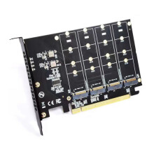 M.2 NVME Till PCIe X16 Adapter Converter Card 4 Port NVME Expansion Card för 2230 2242 2260 2280 SSD