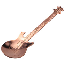 6 Pcs Coffee Teaspoons Guitar Spoon,Stainless Steel Colorful Dessert Spoon Musical Demitasse Spoon Cute Kitchen Utensil for Tea Dessert Drink Mixing