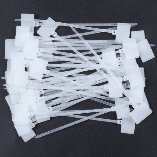 50Pcs Nylon Cable Tie Label Self-Locking Network Zipper Trim Wrap Ring  Label 1