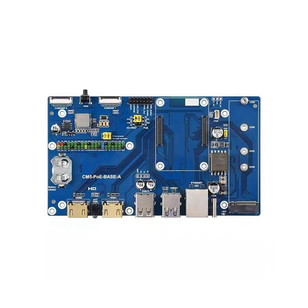 For Raspberry Pi Compute Module 5 Io Board 40Pin Gpio With Poe Gigabit Ethernet Rj45 For Rpi Cm5 Poe Expansion Board 6031212505278