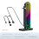 COOLMOON Video Card Stand GH3 PRO Temperature Display Supporting Frame ARGB Vertical Adjustable  Card Stand,B 6