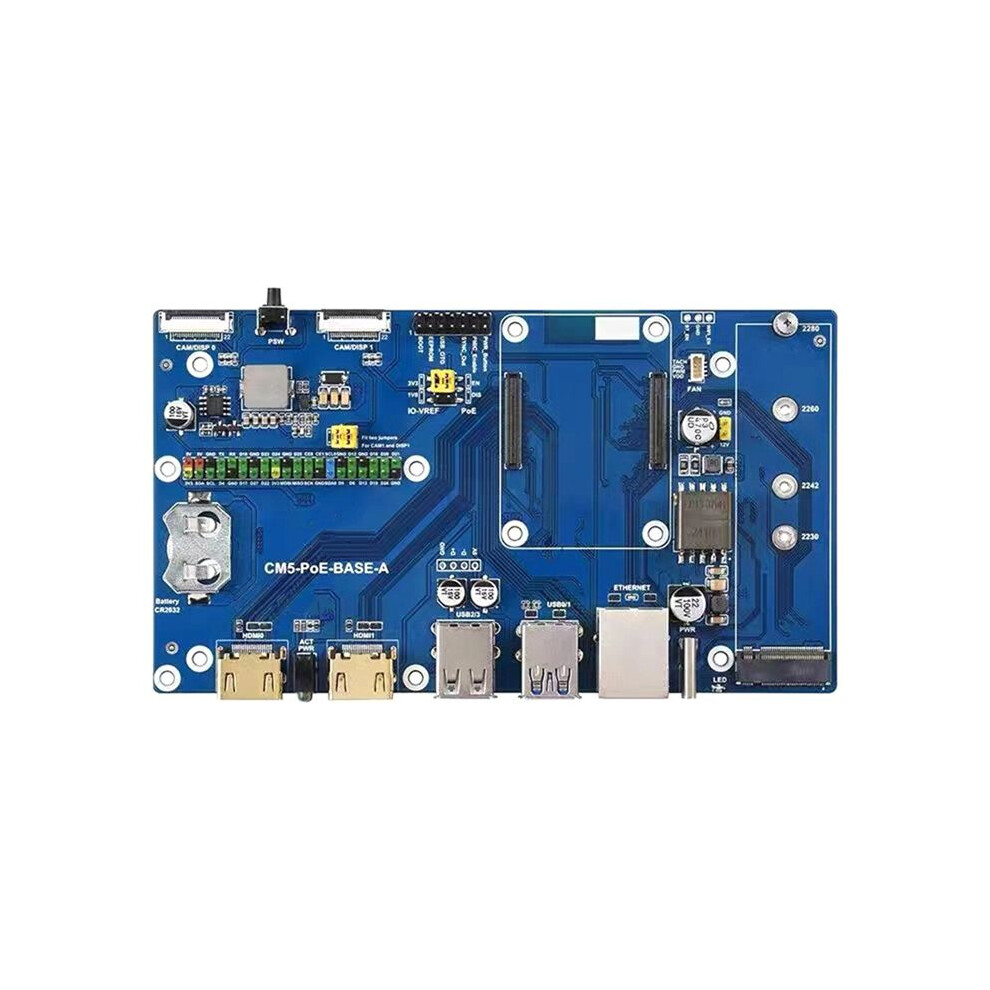 Waveshare For Raspberry Pi Compute Module 5 Io Board With Poe Feature For All Variants Of Cm5 Module Core Board 4713156907494