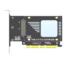 Adattatore PCIe 4.0 A U.2 (SFF-8639), Scheda di Espansione SSD U.2 GEN5 da 128 Gbps A PCIE X4 X8 X16 per PCIe 4.0/3.0/2.0