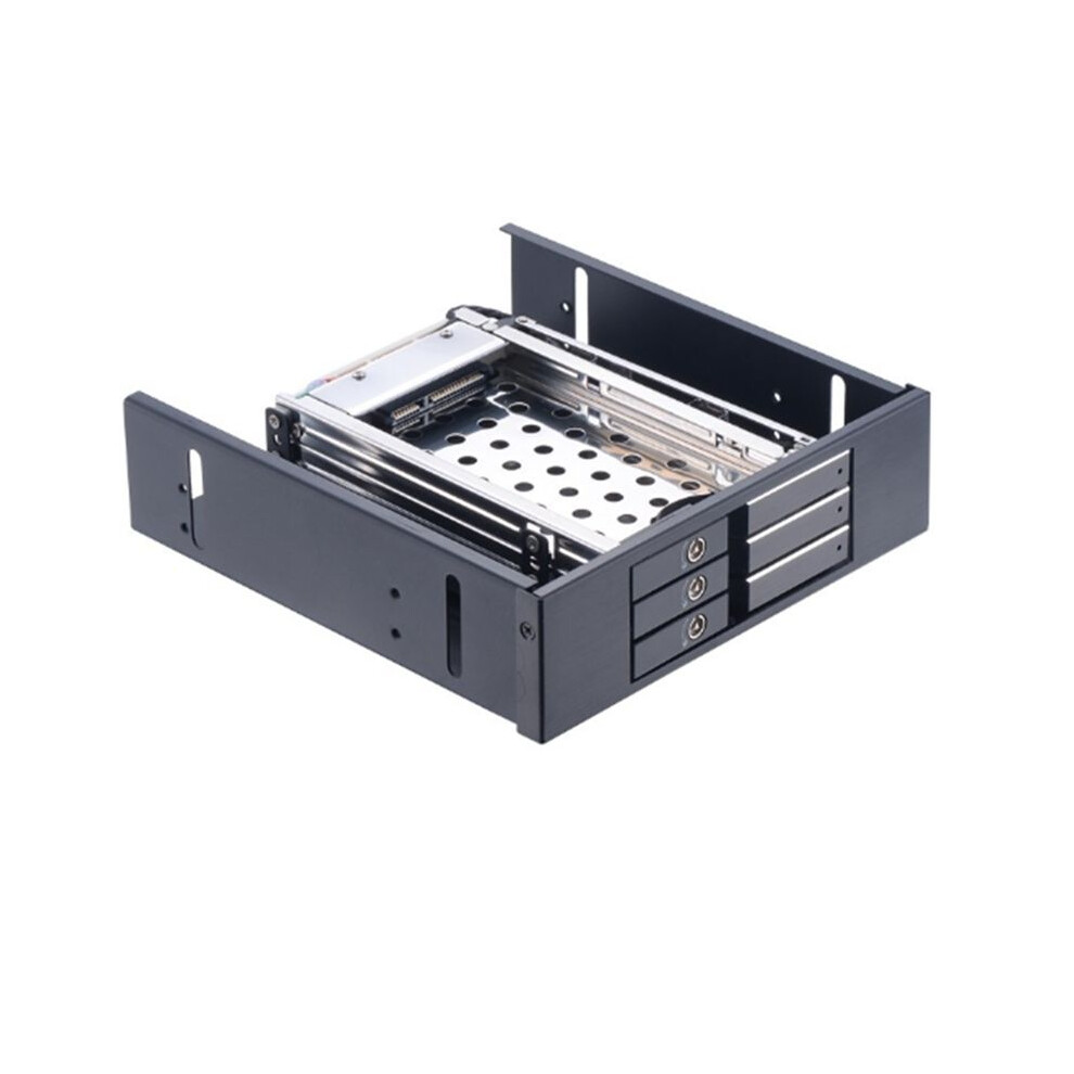 Photos - Cable (video, audio, USB) Aluminum Case 3Bay Adapter 2.5 Inch Hot Swap SSD Hard Drive Bracket for 5.25 Optibay