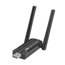 Adaptateur USB WiFi 6E AX5400 Carte WiFi Sans Fil Tri-Bande 2,4 G/5 G/6 GHz 5400 Mbps Adaptateur USB WiFi6E pour Win10 et Win11