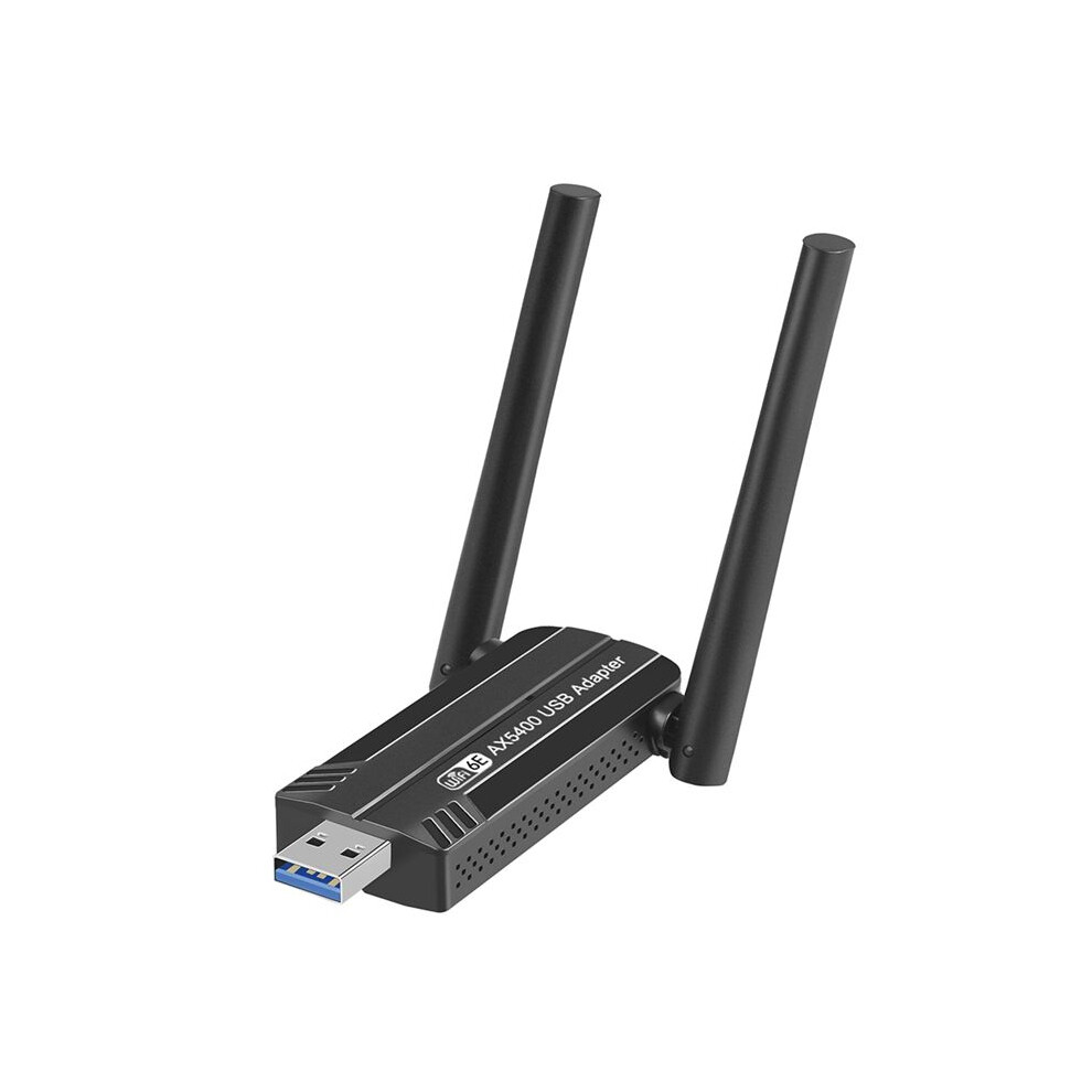 Wifi 6E Ax5400 Usb Adapter Wireless Wifi Card Tri-Band 2.4G/5G/6Ghz 5400Mbps Usb Wifi6e Adapter For Win10&Win11 Black 6033227152546