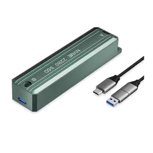 Case Esterno per SSD M.2 NVME, Adattatore per Hard Disk NVME USB3.1 da 10 Gbps, Supporta 2280
