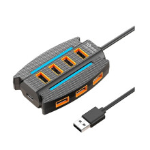 1.2 M USB Hub 10 Portas USB 2.0 Divisor Leitor de Cartão Expansor USB para Laptop PC Teclado Mouse Disco Rígido Flash Drive Preto