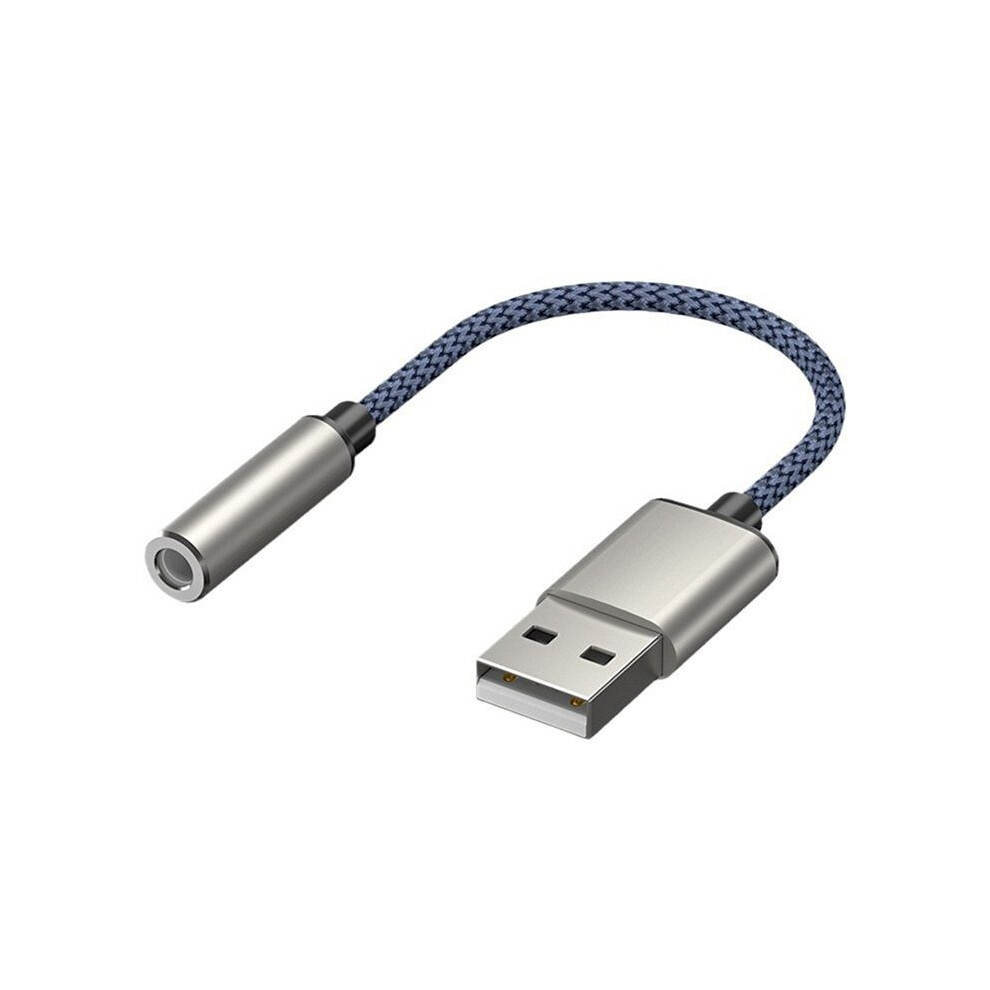 Usb To 3.5Mm Audio Cable Usb A To 3.5Mm Female External Stereo Sound Card Headphone Micphone Sound Adapter & Silver 6032029512305