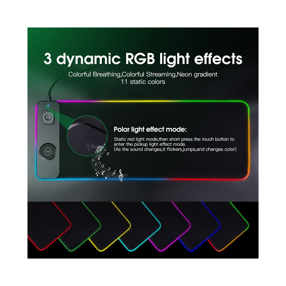 3-In-1 Magnetic Wireless Charging Mouse Pad Office Desk Pad Wireless Charging Luminous Mouse Pad Gaming Mousepad 6032029589994