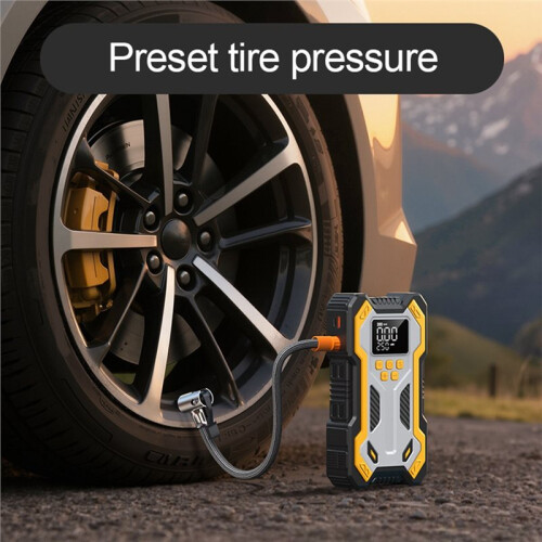 Autostarthulp met Luchtcompressor 10000mAh Luchtcompressor LCD-Scherm Draagbare Booster 2
