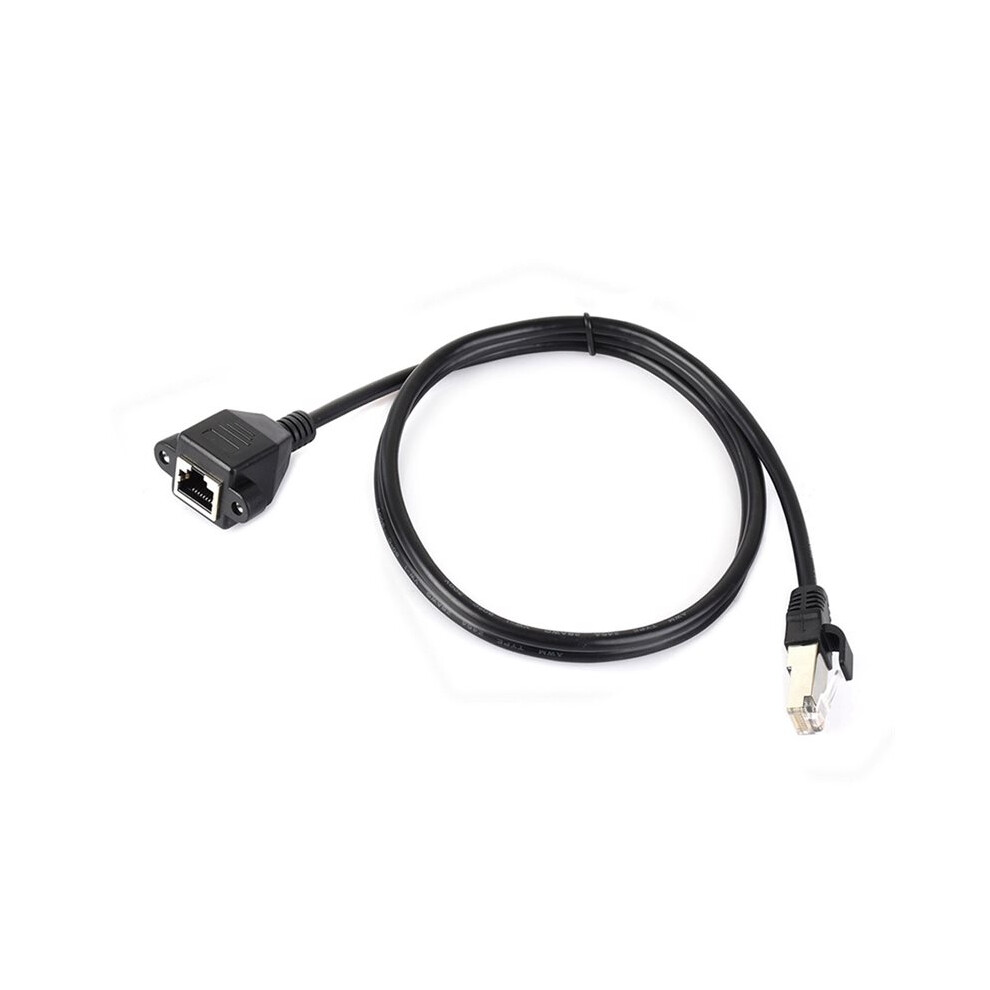 Rj45 Cat.5e Ethernet Extension Cable With Effective Interference Shielding 1M Pvc Broadband Network Cable Extender Black 6032718510346
