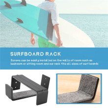 1 Set Surfboard Wall Rack, Surf Board Racks for the Wall Display Mount Storage for Shortboards and Longboards