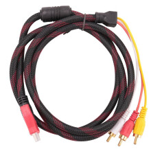 US 5 Ft Till 3 RCA Video Audio AV Component Converter Adapterkabel för HDTV