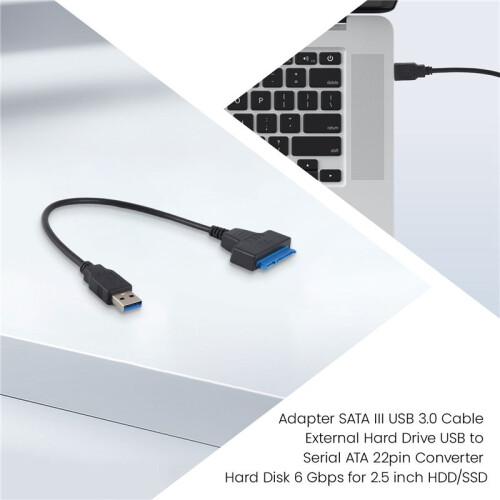 USB 3.0 para 2.5 Polegadas  Cabo Adaptador de Disco RíGido SDD  para USB 3.0 Conversor-Preto 2