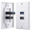 1x 2Port +USB 3.0 Female Wall Face Plate Panel Outlet Socket Extender White 1