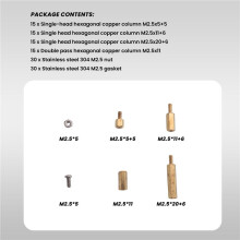 120Pcs Installation Tool for Raspberry Pi 4 Model B/3B+/3B M2.5 Series Hex Brass Column/Nuts+Screws Accessories Kit
