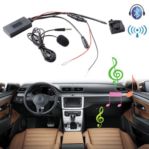 Car Wireless  Audio Adapter Handsfree MIC AUX Cable MFD2 RNS2 for 18Pin for 1