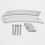 1Pair Metal Door Panel Pull Handle Set for Beetle 1998-2010 Interior Door Grab Pull Handles Replacement Silver 4