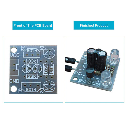 4-Piece Set 5mm LED Flash DIY Kit Electronic  Kit PCB Circuit Welding Skills Learning Training Kit 2