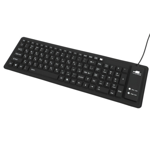 103Keys Silicon Keyboard Russian Layout USB Interface Keyboard Flexible Foldable Wired Keyboard for PC Desktop Laptop 2