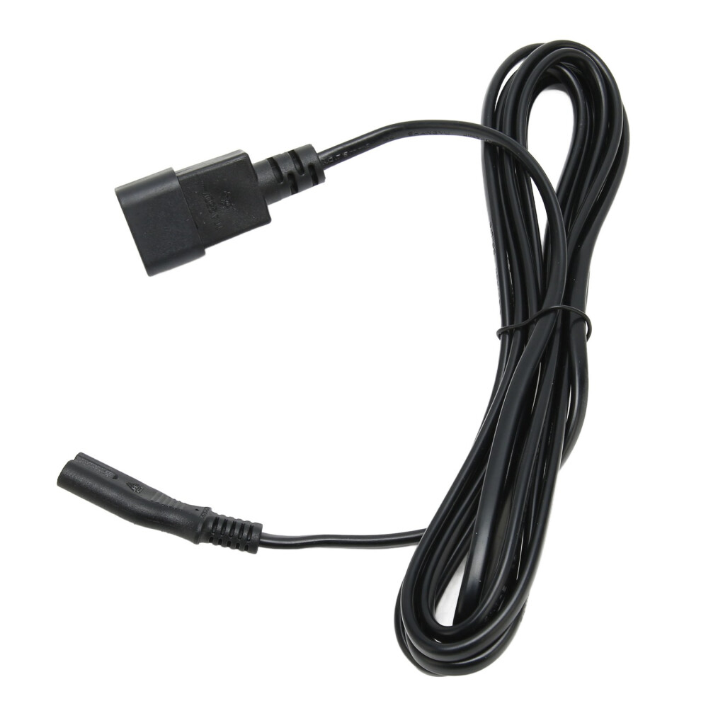 10A Iec320 C14 To C7 Power Cord 2500W 9.8Ft Male To Female Black 7641370904920