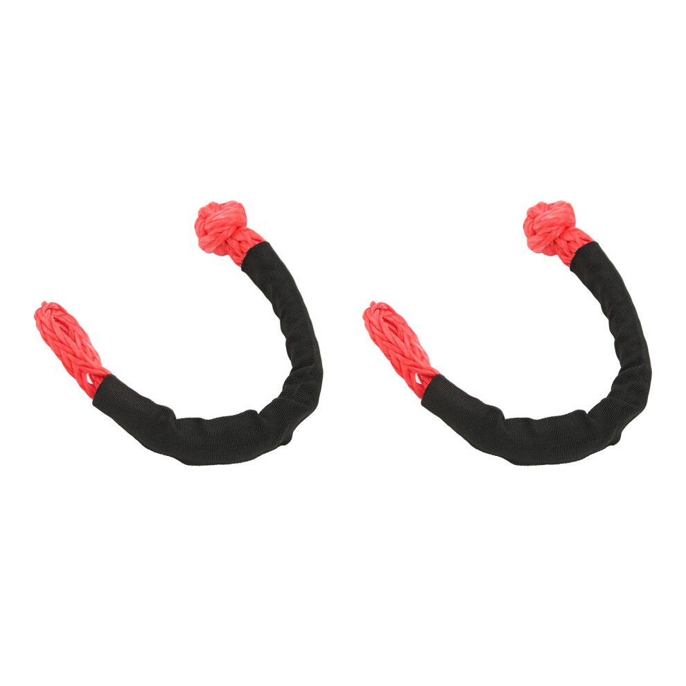 Winch Rope Soft Shackle 2 Pcs 10Mm 39683 Lbs Breaking Strength For Car Atv Boat 8761370905310