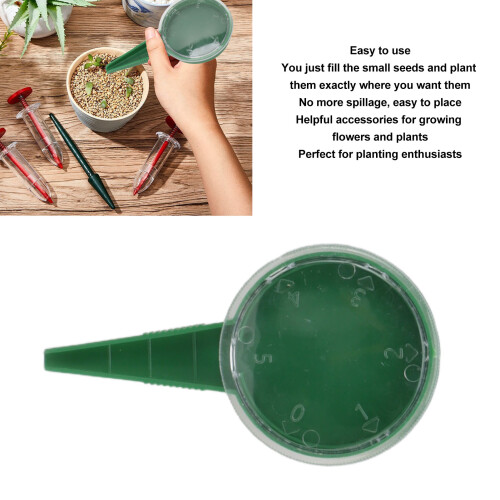 Green 10pcs Seed Dispenser with Adjustable Outlets for Precise Sowing 2