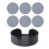 6Piece Silicones Drinking Coasters Nonslip Round Cup Mats-Gray 1