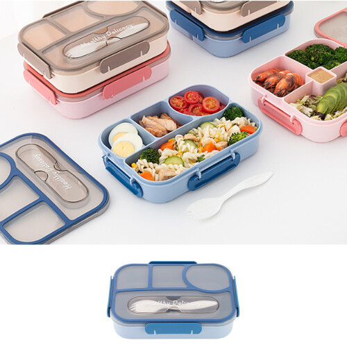 Divided Bentos Container With Silicone Seal Heat-brown 1