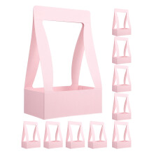 20Stk Floristen Blumentasche Pink Papier Für Blumenstrauß Xl Tragbar