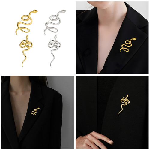 Fashionable Gold Snake Pin Designs for-Sharp weapon silver 2
