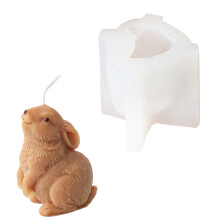 Moule en Silicone 3D réaliste lapin et-Attends et vois le lapin