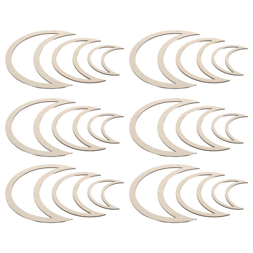 36Ud Anillos Madera Beige Para Decoración Pared Y Atrapasueños 1