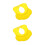 2Ud Gorro Para Pelo Bebé Protección Oídos Silicona Amarillo 4