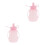 2Pièces Silicone Réutilisables Bébé Portable Rose Sécurisé 9