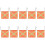 10Pièces Drapeaux Réfléchissants PVC Orange Usage Automobile 4