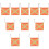 10Pièces Drapeaux Réfléchissants PVC Orange Usage Automobile 10