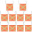 10Pièces Drapeaux Réfléchissants PVC Orange Usage Automobile 5
