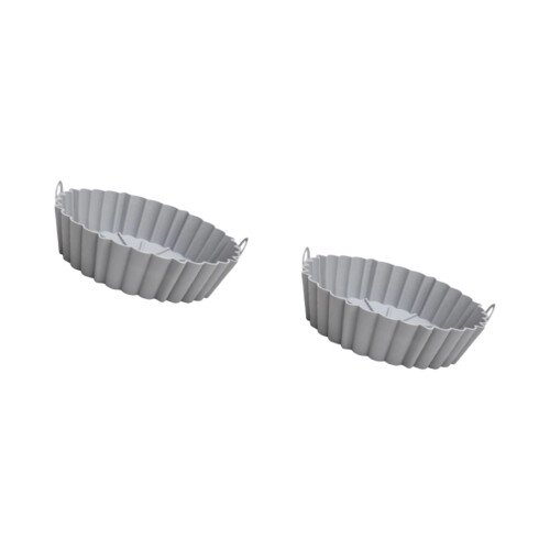 2 Pack Reusable Round Shape Baskets Silicone Liners Set Oven-S