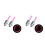 4Pièces Rose LED, Étanche, Compatible Valves 4