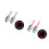 4Pièces Rose LED, Étanche, Compatible Valves 5
