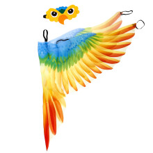4Sets Cloth Kids Parrot Wing Cape Bird Costume Cosplay Party Props