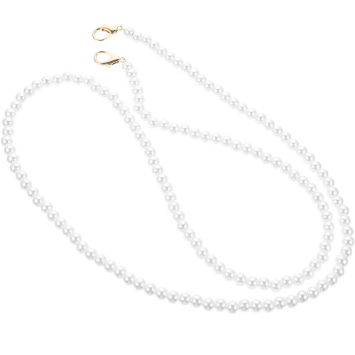 4pcs Pearl Chain Abs Beaded Luggage Belt