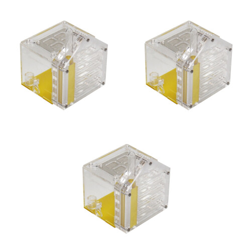 3Pièces Habitat Fourmis Multi Couleur Lid Ouvrable 2