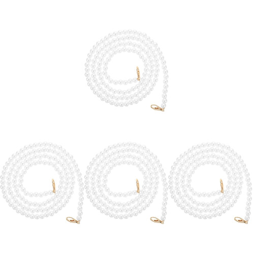 4pcs Pearl Chain Abs Beaded Luggage Belt 1