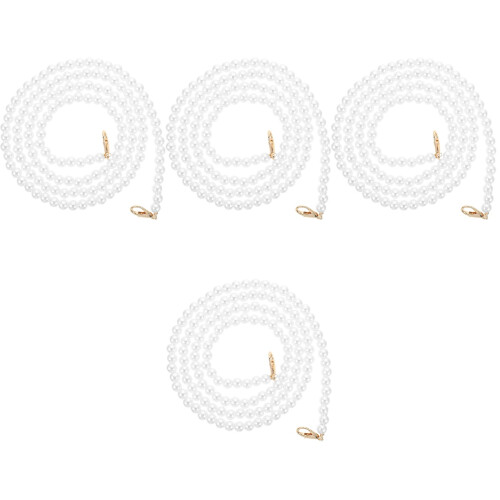 4pcs Pearl Chain Abs Beaded Luggage Belt 2