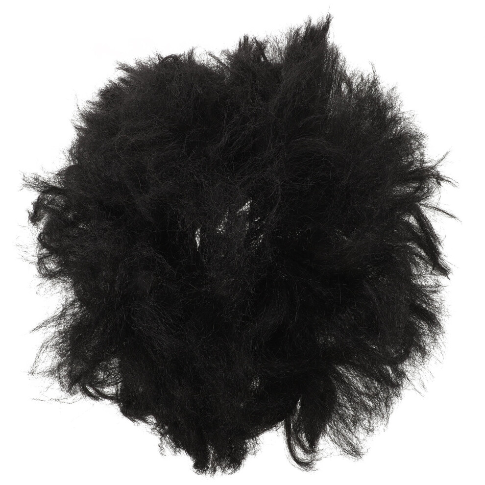 Inoomp Unisex Black 4Pcs Synthetic Short Curly Wig Men Wigs For Cosplay Parties