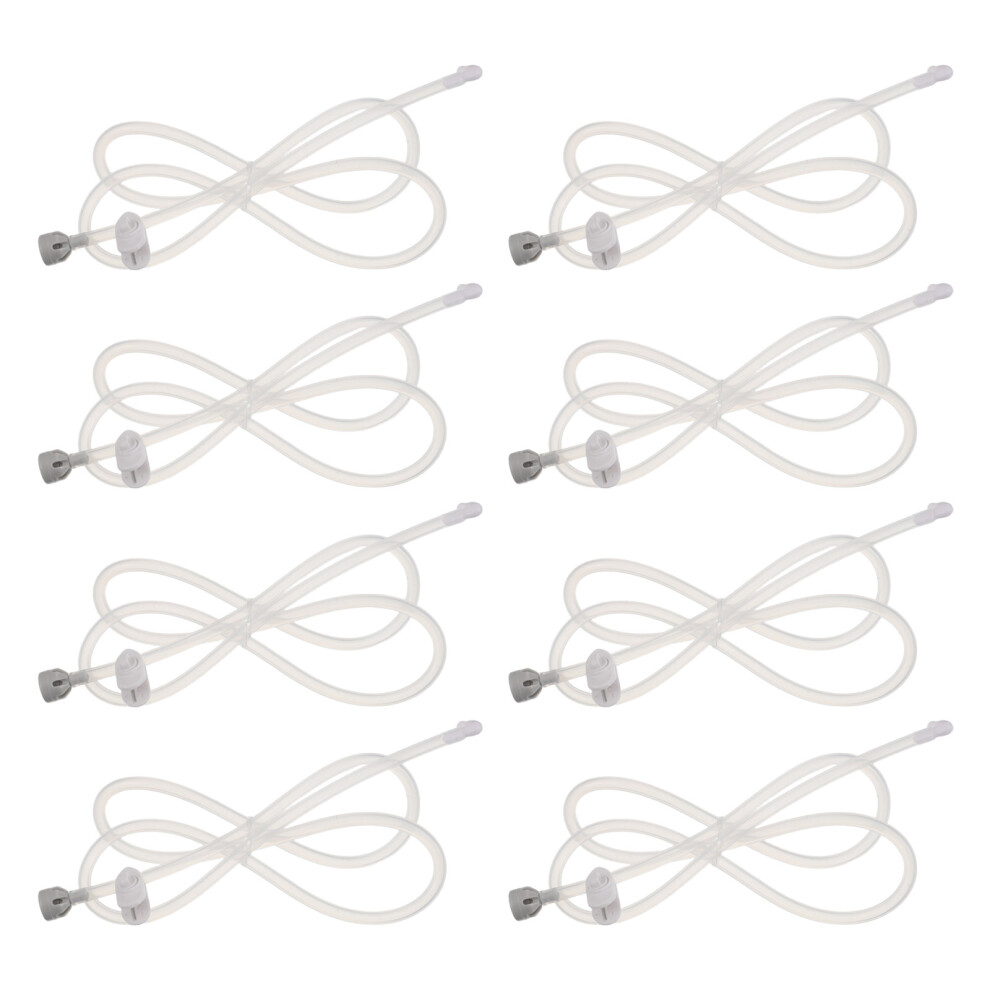 Vaguelly 8Pcs Plastic Dental Flosser Water Hose Replacement Tubing White