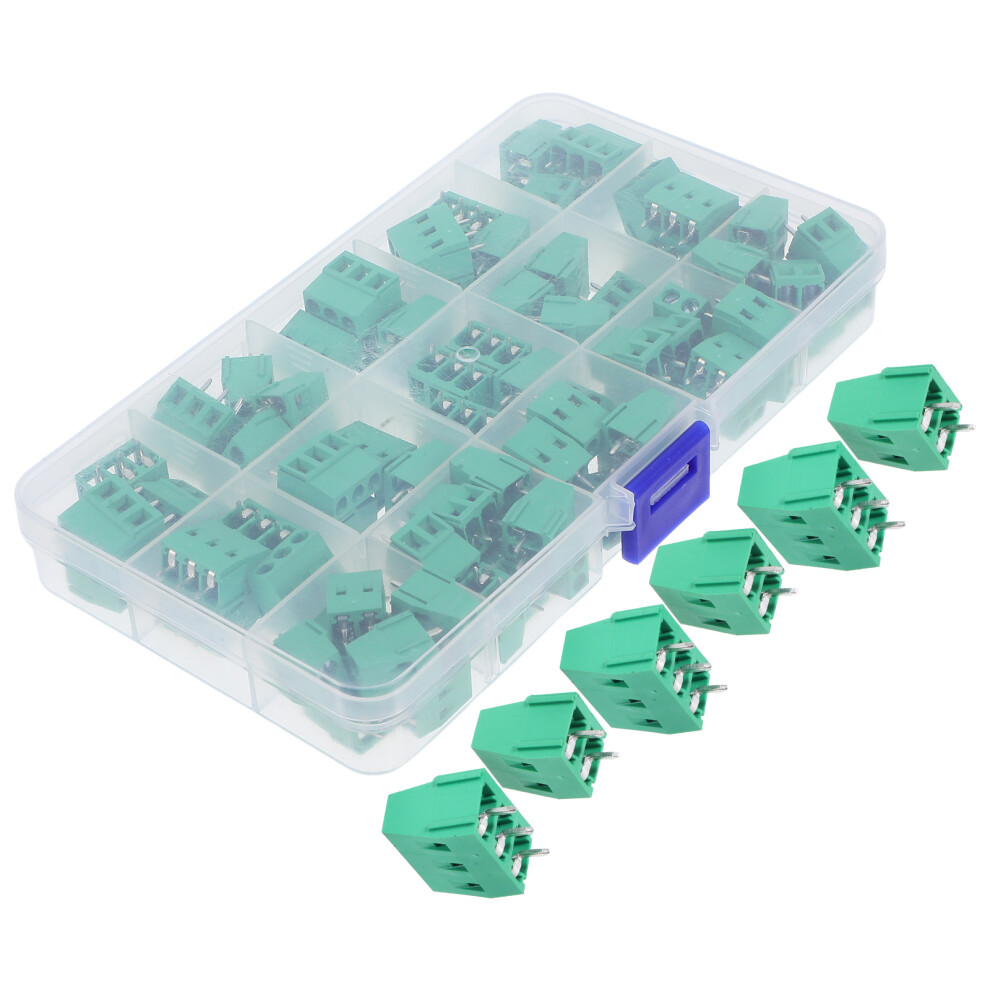 160Pcs Green Screw Wire Terminal Block Connector Secure Lock Cable Use 3631237090952